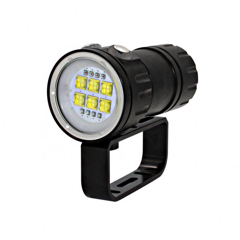 Good Lighting In Photography - ไฟถ่ายภาพใต้น้ำ สีแดงน้ำเงิน LED แสงเสริมที่ดี พร้อมด้ามจับ ไฟฉายดำน้ำ