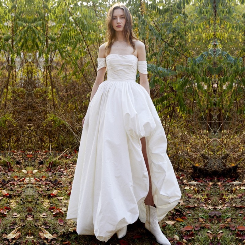Photography Natural Lighting Basics - ชุดแต่งงานแบบเรียบง่าย สายเดี่ยวข้างเดียว ปี 2026 ใหม่ สำหรับถ่ายภาพท่องเที่ยว