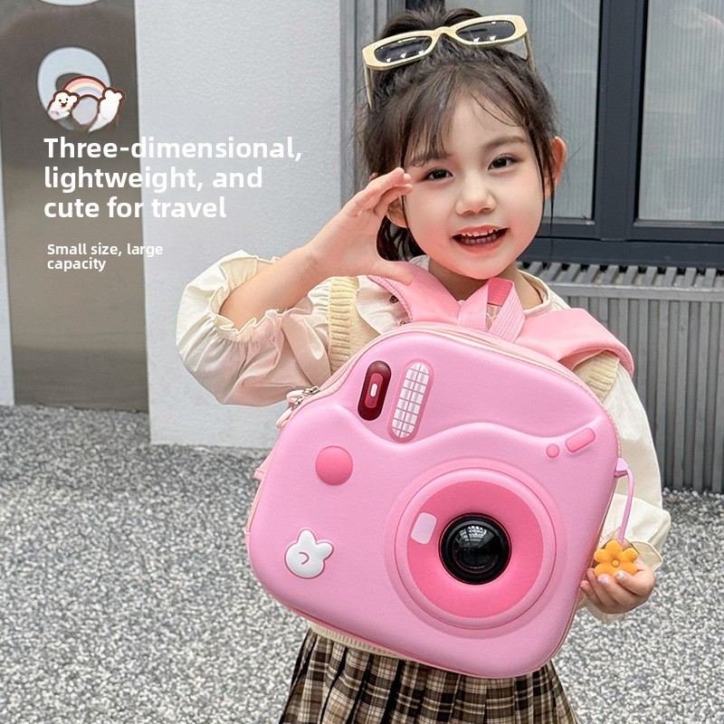 Macro Photography Led Lighting - กระเป๋าเป้สะพายหลังเด็กน่ารักปี 2026 พร้อมไฟ LED กระพริบ ดีไซน์เปลือกไข่