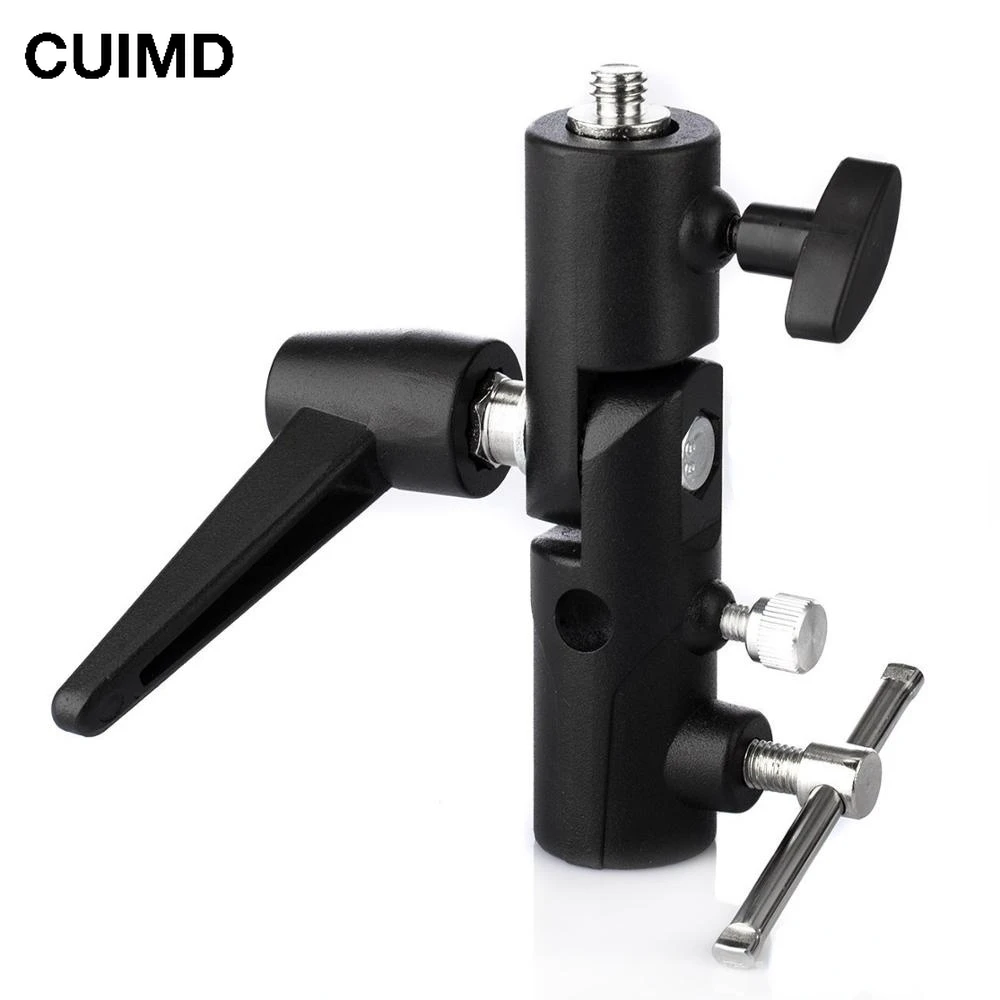 Photography Lighting Types - วงเล็บแฟลชรองเท้าร้อนผู้ถือร่มขาตั้ง Mount Adapter สําหรับขาตั้งกล้องถ่ายภาพสตูดิโอถ่ายภาพ