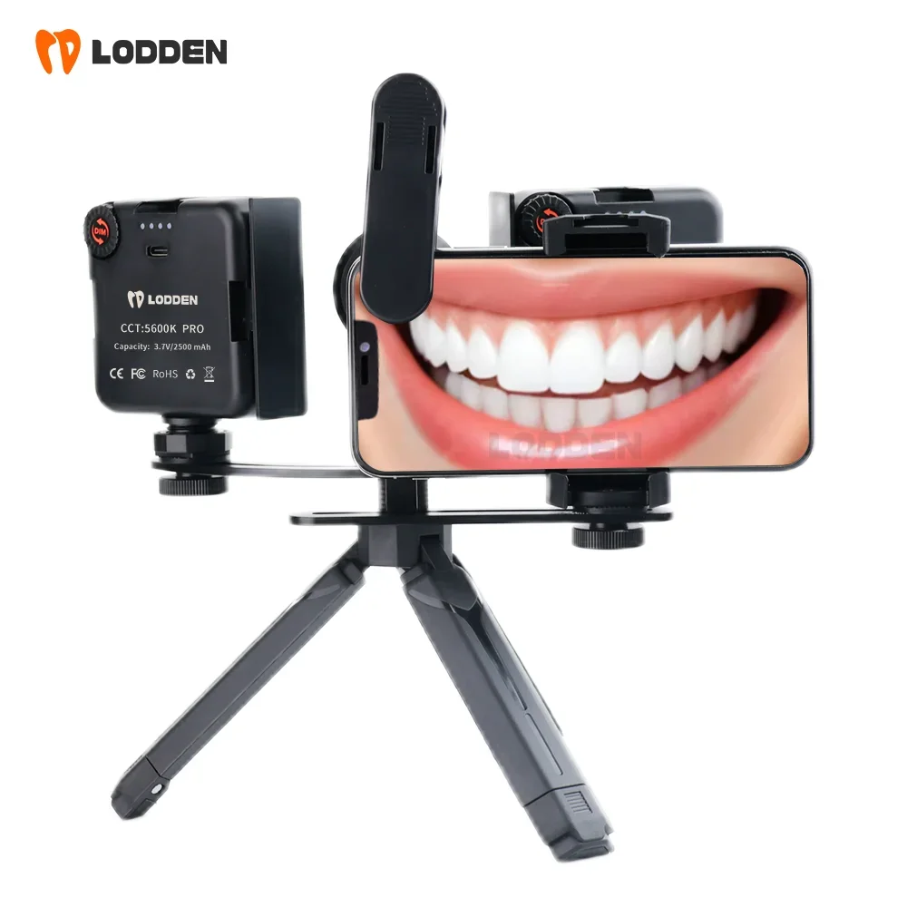 Macro Photography Led Lighting - Lodden หลอดไฟเติมแสงสำหรับทันตกรรมแบบบลูทูธโคมไฟ LED สำหรับทันตแพทย์พร้อมเลนส์มาโคร