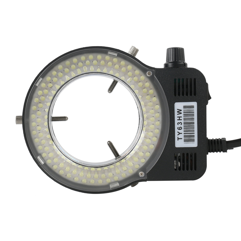Macro Photography Led Lighting - ไฟวงแหวน LED ปรับระดับได้ 144 ดวง สำหรับกล้องจุลทรรศน์สเตอริโอแบบสามตา