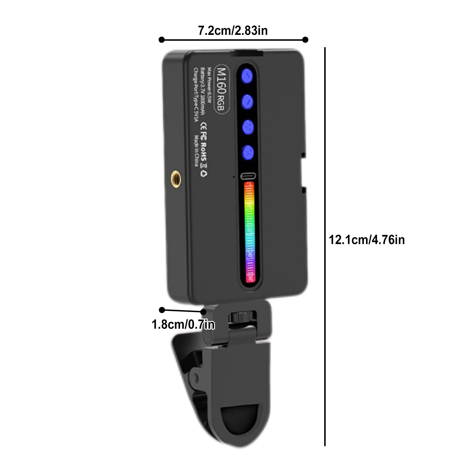 ไฟวิดีโอ LED RGB 6.5W 2700K-65 - Photography Lighting Types บทวิจารณ์และราคา
