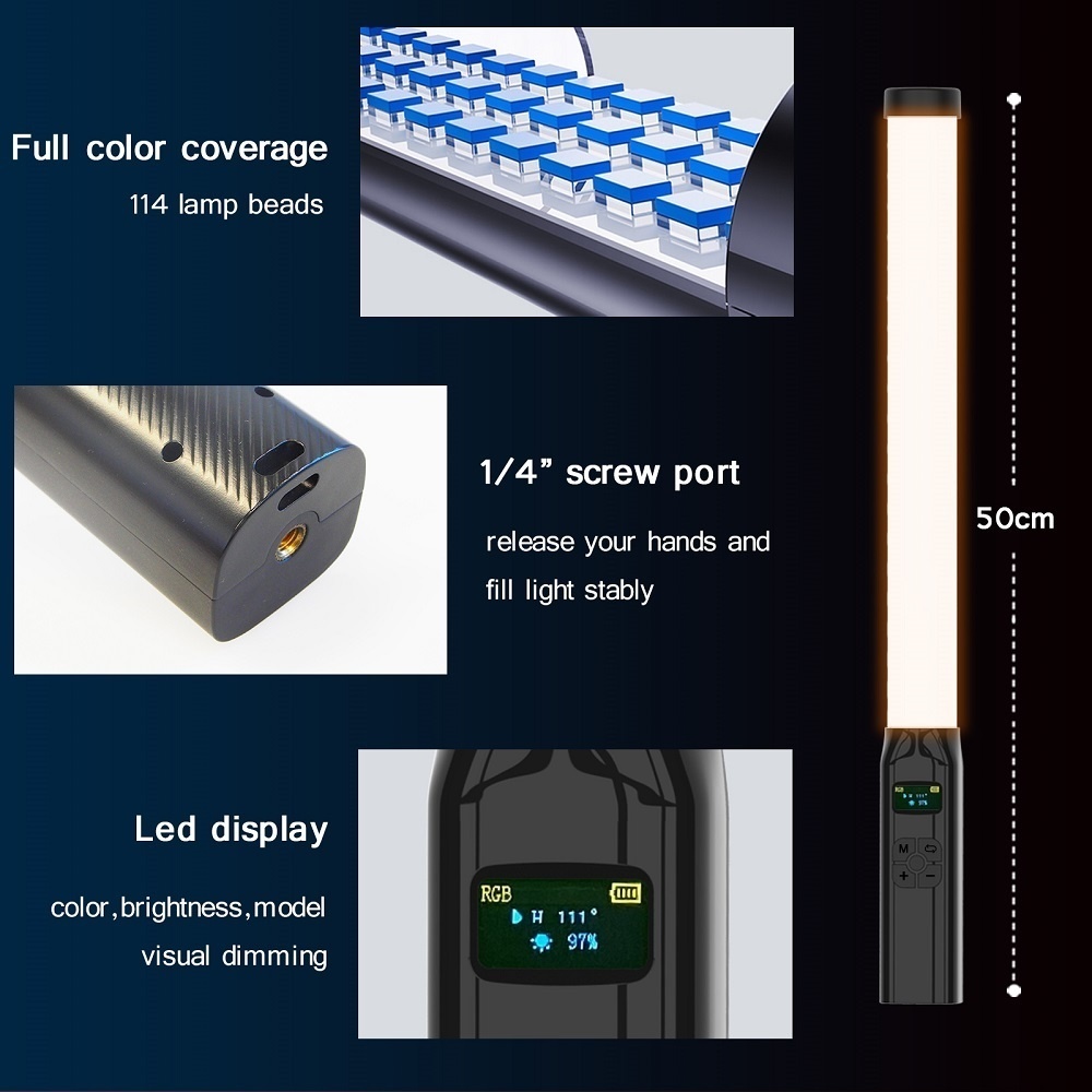 50 ซม.RGB Stick Light Wand น้ํ - Photography Lighting Types บทวิจารณ์และราคา