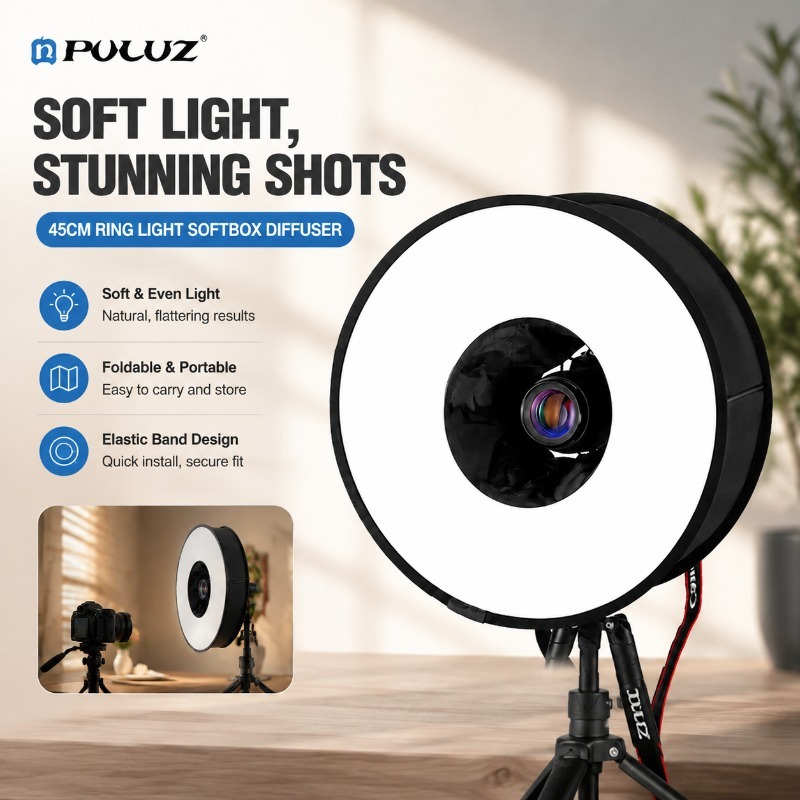 ซอฟต์บ็อกซ์แบบพับได้ขนาด 45 ซม - Photography Lighting Types บทวิจารณ์และราคา
